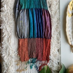 Silk Indian Multi Colored Scarf